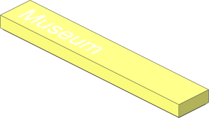 Tile  1 x  6 with "Museum" Pattern