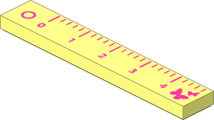 Tile  1 x  6 with Friends Ruler Pattern