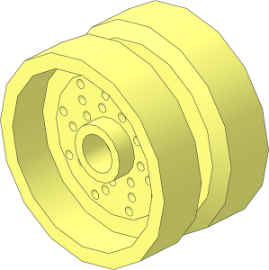 Wheel Rim 11 x 18 with Drilled Disc Brake