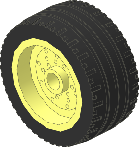 Wheel Rim 11 x 18 with Drilled Disc Brake with Tyre 11.2/ 28 x 17.6 Intermediate