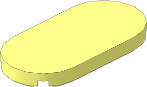 Tile  2 x  4 with Rounded Ends
