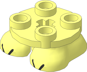 Figure Feet  2 x  2 x  0.667 with 3 Toe Pattern