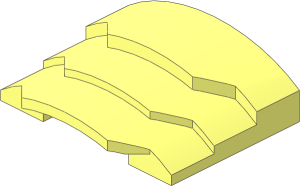 Slope Brick Curved  4 x  3.5 x  1 with 3 Steps