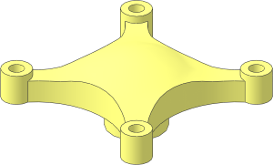Minifig Drone Body with  4 Arms