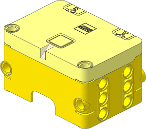 Electric Powered Up 2 Port Hub with Yellow Bottom without Rechargeable Battery