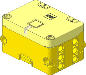 Electric Powered Up 2 Port Hub with Yellow Bottom with Rechargeable Battery