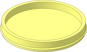 ~Brick  4 x  4 x  0.667 Round - Bottom
