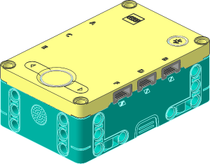 Electric Powered Up 6 Port Hub with Dark Turquoise Bottom