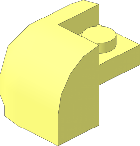 Brick  2 x  2 x  1.333 with Curved Corner Top