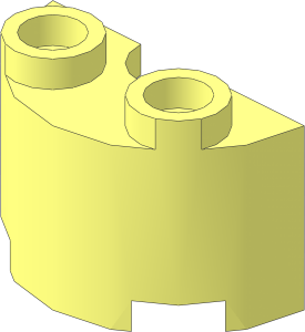 Cylinder Half  1 x  2 with Cutout