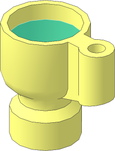 Minifig Cup Stein with Handle and Trans Bright Green Drink Pattern
