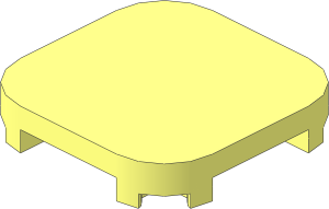 Tile  4 x  4 x  0.667 with Rounded Corners