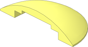Brick  10 x  5 x  2.667 Semi Circle with Curved Top