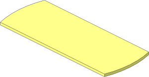 Tile  8 x 20 x  0.667 with Curved Ends