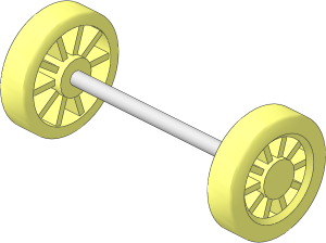 ~Axle Steel  6 x 108 with Two Wheels  5.5 x 20 with 10 Spokes