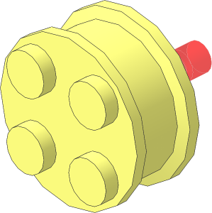Wheel Rim  8 x 18 with 4 Studs and Cylindrical Axle