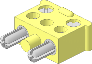 Electric Plug (Type 4) Twin with Centre Plastic Pin (Complete)