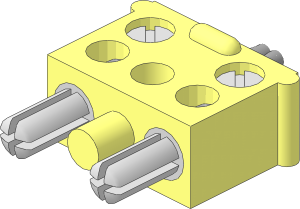 Electric Plug (Type 4) Twin with Centre Plastic Pin with Cable End