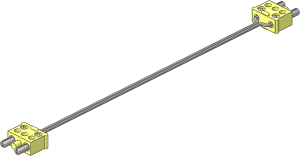 Electric Cable Grey with Plugs (Type 4) Twin with Centre Plastic Pin