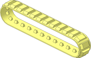 Caterpillar Track 1.7 Wide 28 Tooth (Formed for 2 Wheel Rim 14 x 18)