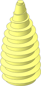 Cone  4 x  4 x  6.667 Drill with Grey Peghole