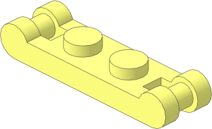 Plate  1 x  2 with Handles on Opposite Ends