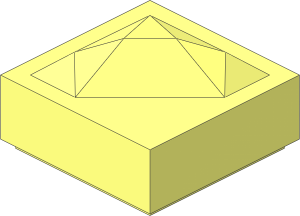 Tile  1 x  1 x  0.5 with Raised Diamond Gem