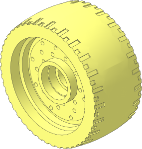 ~Wheel 11 x 24 with Integral Rubber Tyre