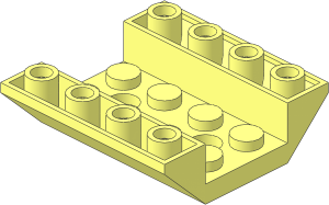Slope Brick 45  4 x  4 Double Inverted with Open Centre and 2 Holes