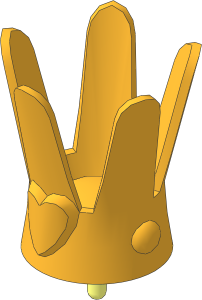Belville Crown Small with Chrome Gold Pattern