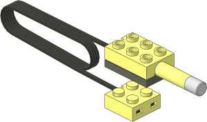 Electric Brick  2 x  3 Sensor Temperature with Long Cable and Contact Brick
