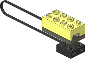 Electric Brick  2 x  4 x  1.333 Sensor Light with Short Cable, Black Contact Brick