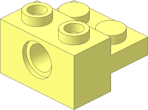 Technic Brick  1 x  2 with Plate  1 x  2
