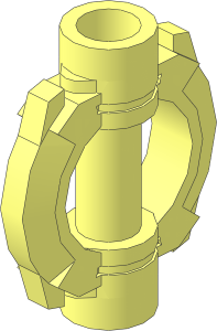 Minifig Lightsaber Hilt with Round Guard