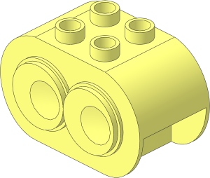Duplo Brick  2 x  4 x  2 with Rounded Ends with Movable Eyes