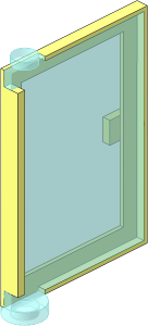 Door  1 x  4 x  5 Right with Trans Light Blue Glass