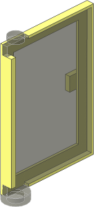 Door  1 x  4 x  5 Right with Trans Brown Glass