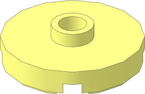 Plate  2 x  2 Round with  1 Centre Stud