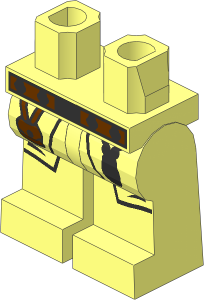 ~Minifig Hips and Legs with Pouch and Amulet Pattern (Obsolete)