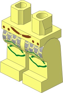 ~Minifig Hips and Legs with Scale Mail Pattern (Obsolete)