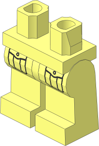 ~Minifig Hips and Legs with Buttoned Cargo Pockets Pattern (Obsolete)