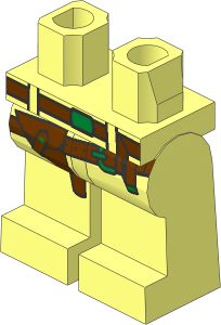 ~Minifig Hips and Legs with Holster and Belt Pattern (Obsolete)