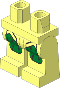 ~Minifig Hips and Legs with Iron Man Armoured Suit Mark VI Pattern (Obsolete)