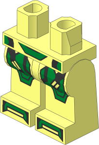 ~Minifig Hips and Legs with Iron Man Armoured Suit Mark XLII Pattern (Obsolete)