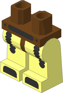 ~Minifig Hips and Legs with Clockwork Robot Pattern (Obsolete)