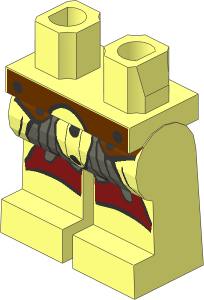 ~Minifig Hips and Legs with LOTR Leather Armour Pattern (Obsolete)