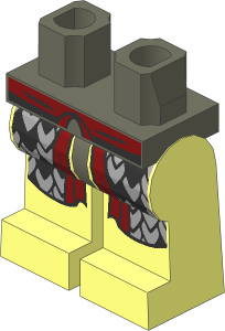 ~Minifig Hips and Legs with LOTR Scale Armour Pattern (Obsolete)