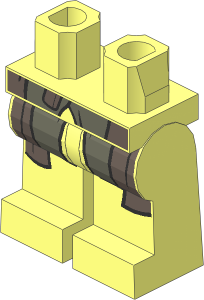 ~Minifig Hips and Legs with LOTR Coat, Shirttails and Belt Pattern (Obsolete)