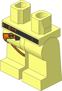 ~Minifig Hips and Legs with SW Gunbelt Pattern (Obsolete)
