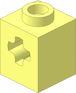 Technic Brick  1 x  1 with Axlehole